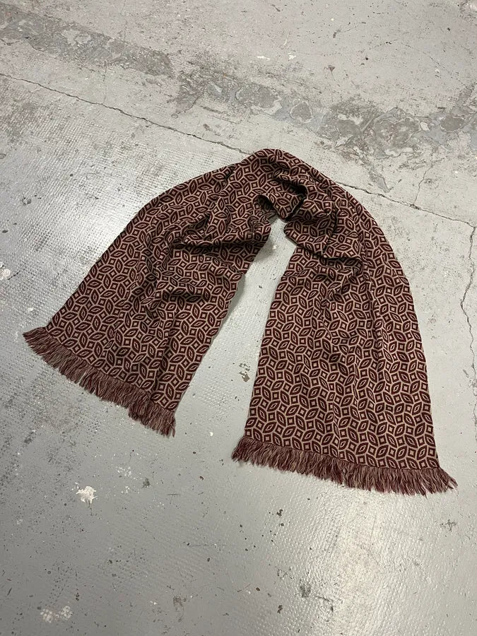 1990s Giorgio Armani Brown Contemporary Mozaic Scarf avzuRSz 2