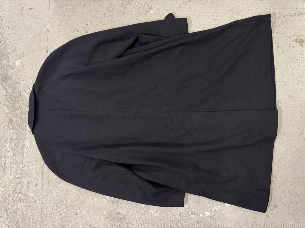 1990s Giorgio Armani Dark Navy Wool Trench Coat (L) 2