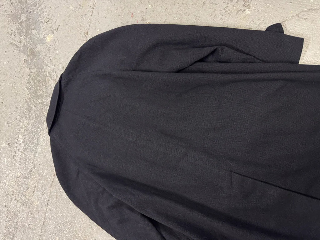 1990s Giorgio Armani Dark Navy Wool Trench Coat (L) 3