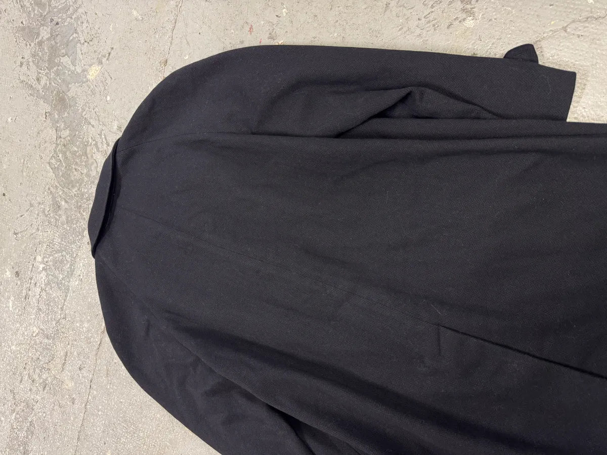 1990s Giorgio Armani Dark Navy Wool Trench Coat (L) 3