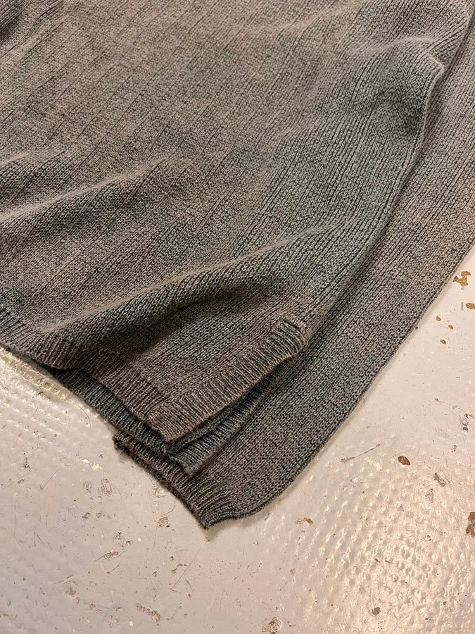 1990s Giorgio Armani Grey Henley Longsleeves SZhXBpE 5