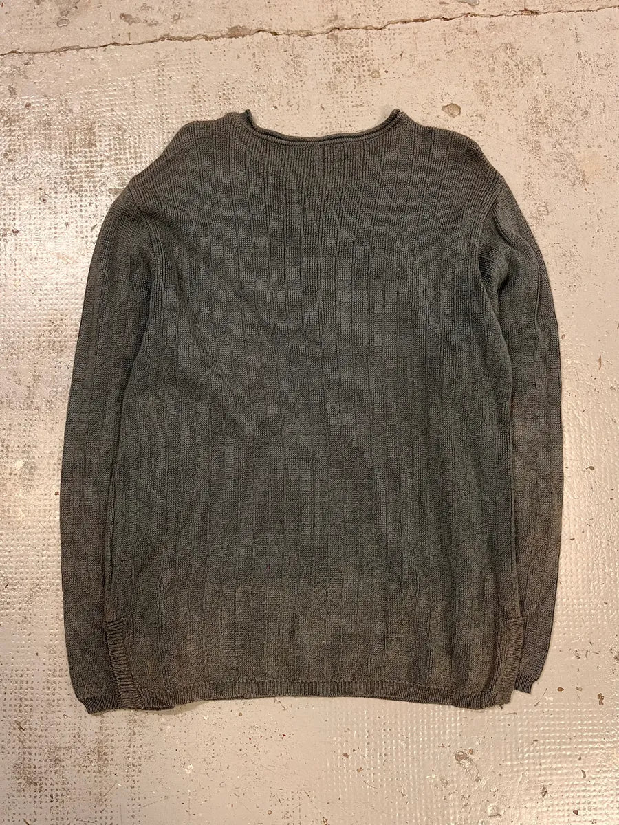 1990s Giorgio Armani Grey Henley Longsleeves SZhXBpE 7