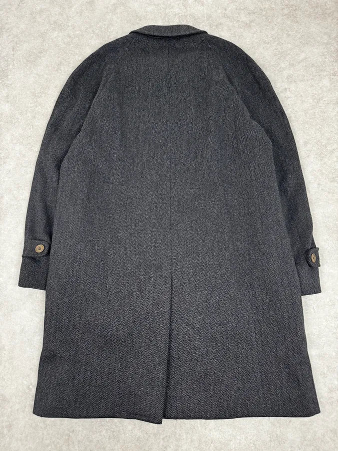 1990s Giorgio Armani Grey Wool Trench Coat AbbtSbd 3