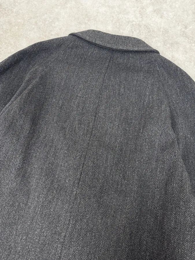 1990s Giorgio Armani Grey Wool Trench Coat AbbtSbd 5