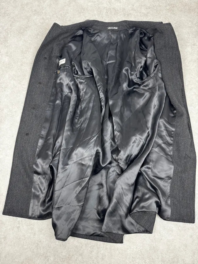 1990s Giorgio Armani Grey Wool Trench Coat AbbtSbd 6