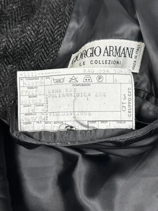 1990s Giorgio Armani Grey Wool Trench Coat AbbtSbd 9