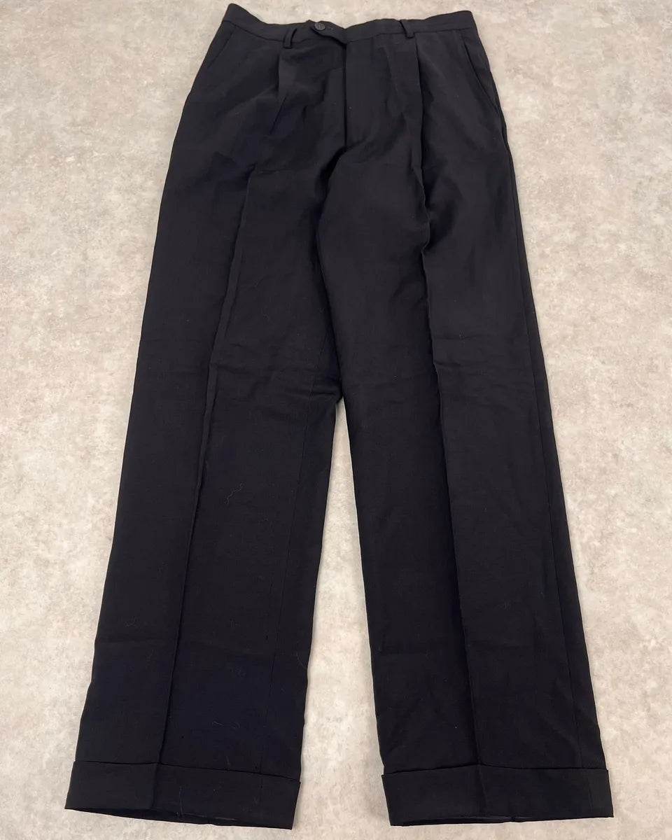 1990s Giorgio Armani Relaxed Navy Pants dicmpNy 4