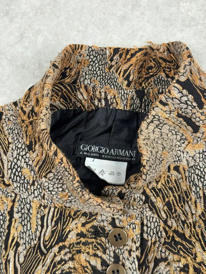 1990s Giorgio Armani Royal Golden Ornament Jacket SuhlpUU 4