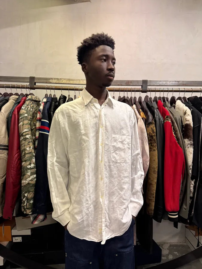 1990s Giorgio Armani White Minimalist Shirt gFLZafV 1