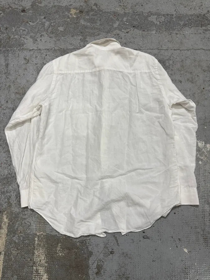 1990s Giorgio Armani White Minimalist Shirt gFLZafV 4