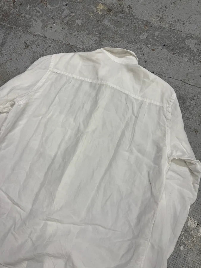 1990s Giorgio Armani White Minimalist Shirt gFLZafV 6