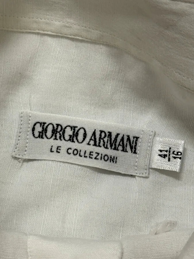 1990s Giorgio Armani White Minimalist Shirt gFLZafV 7