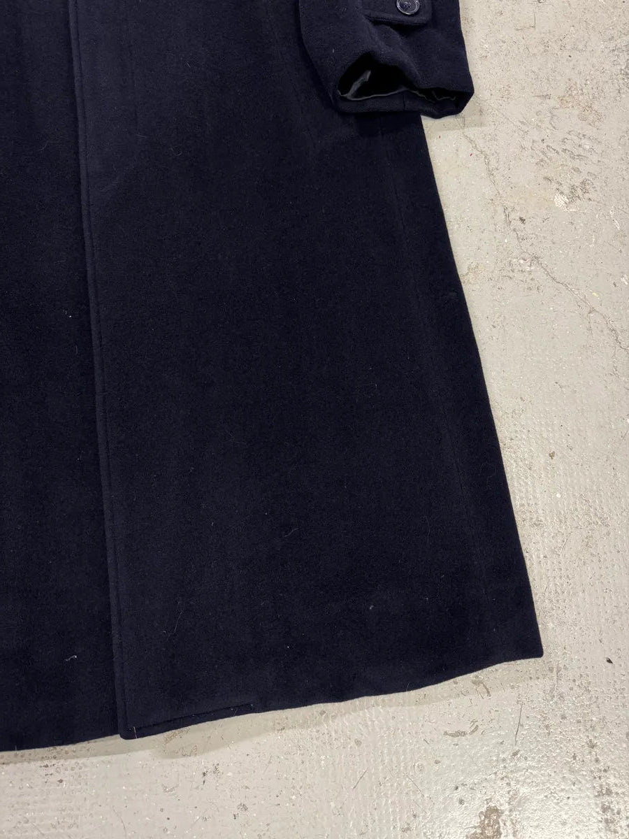 1990s Giorgio Armani Wool Navy Trench Coat (L) 8