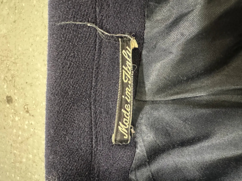 1990s Giorgio Armani Wool Navy Trench Coat (L) 9