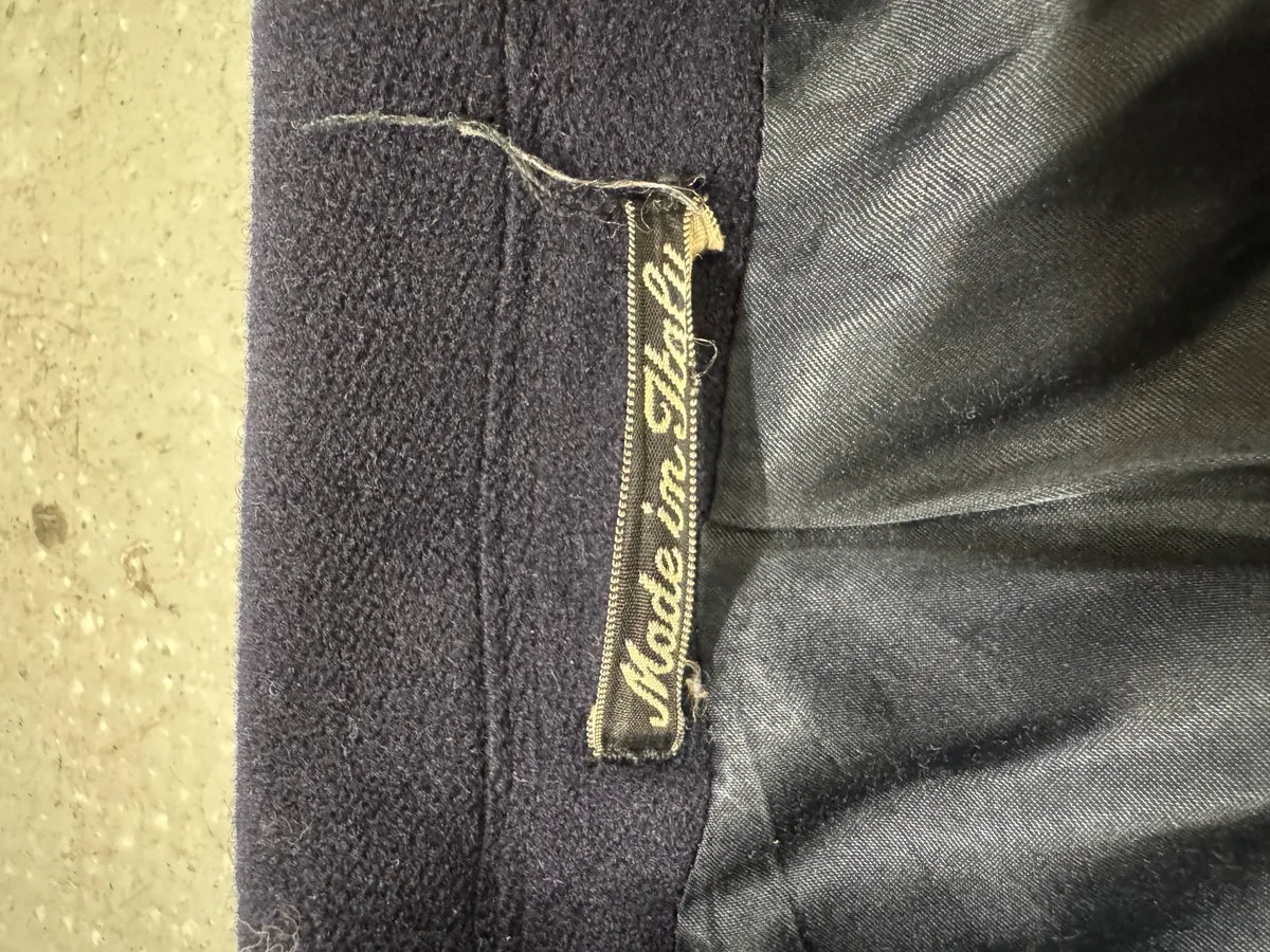 1990s Giorgio Armani Wool Navy Trench Coat (L) 9