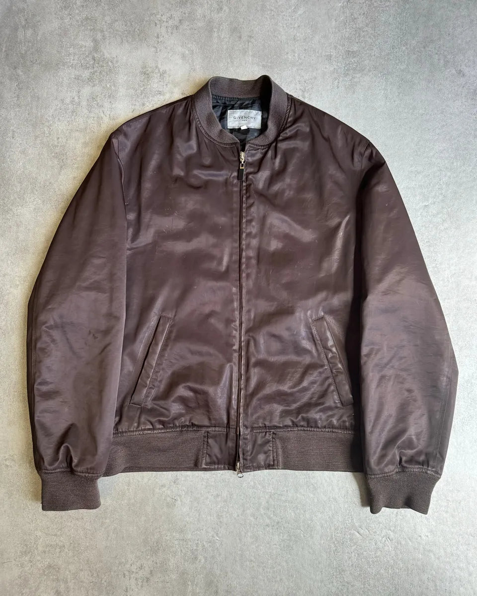 1990s Givenchy Brown Bomber Jacket Geedomc 0