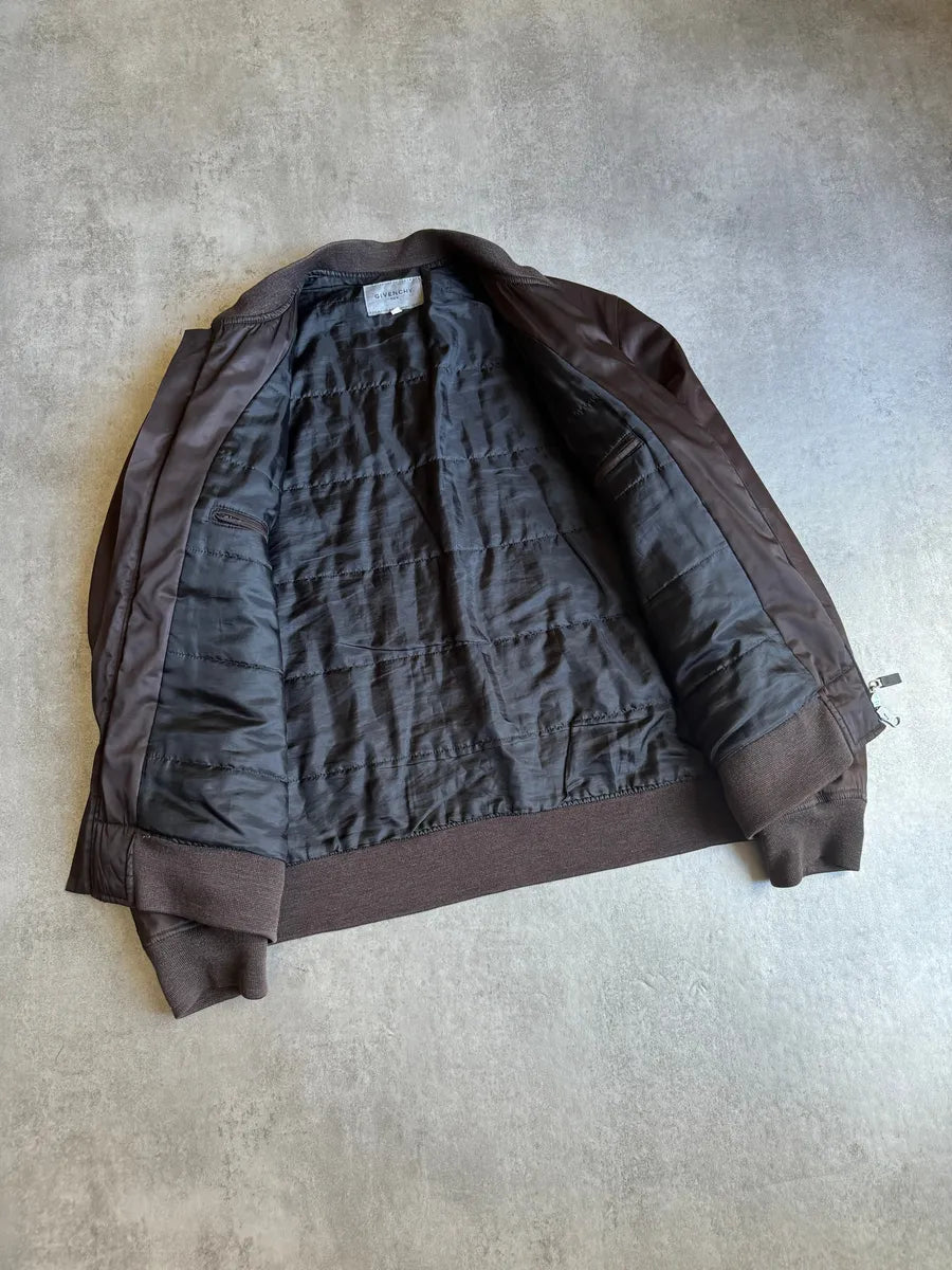 1990s Givenchy Brown Bomber Jacket Geedomc 8
