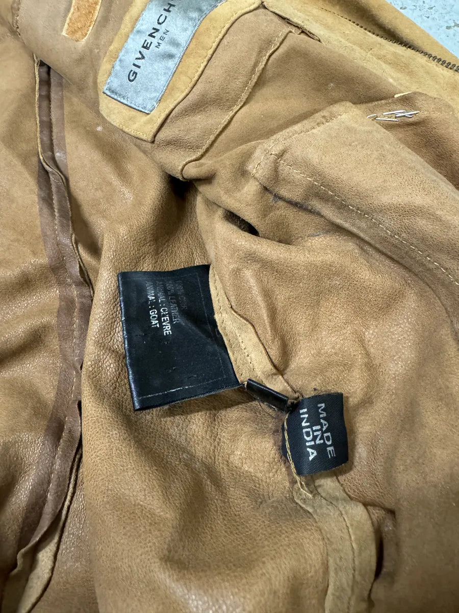 1990s Givenchy Camel Suede Leather Jacket BQBRPQD 10