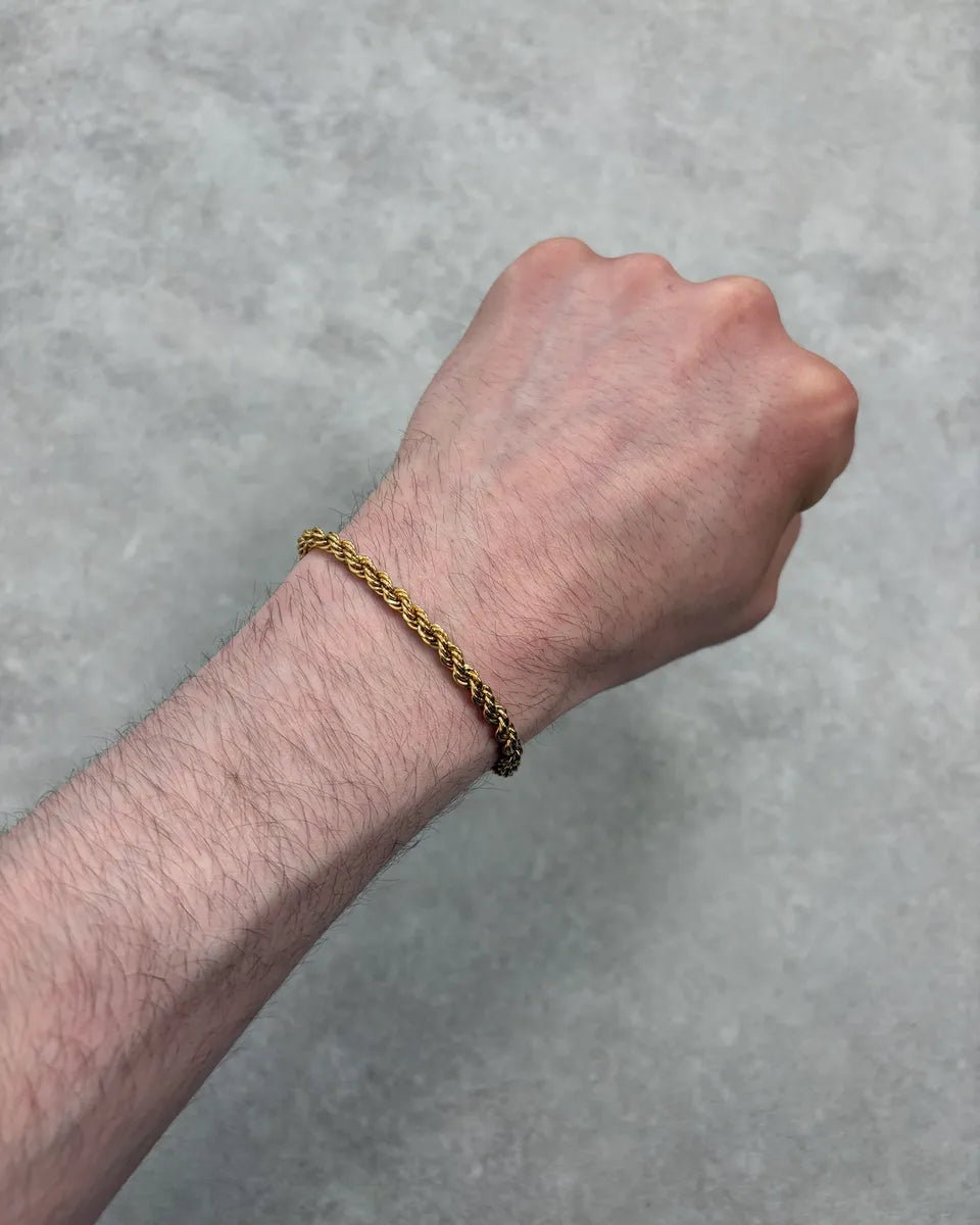 2000s Givenchy Guilded Rope Chain Logo Bracelet ffvTOhO 1