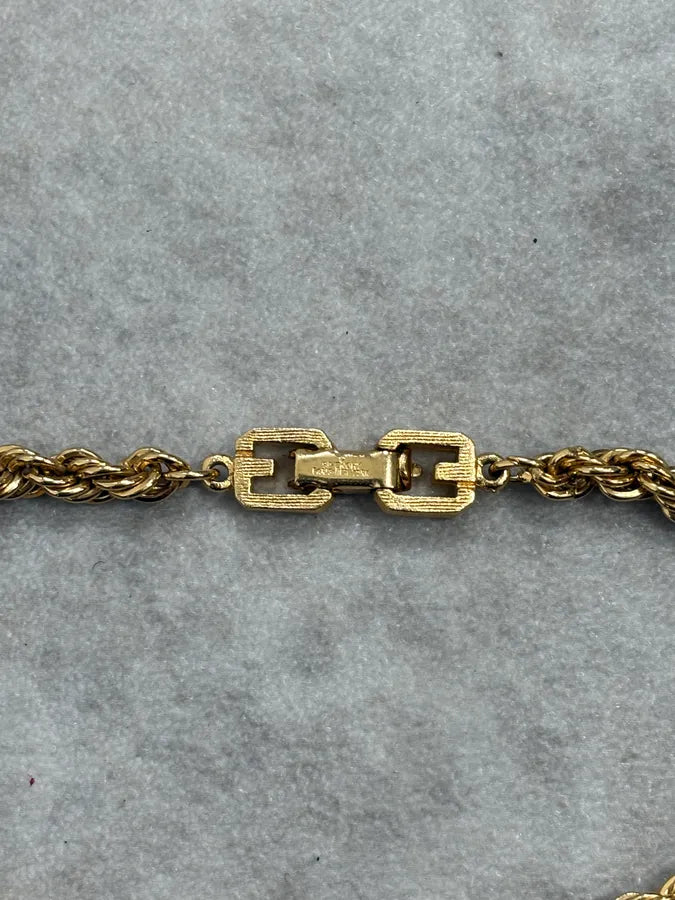 2000s Givenchy Guilded Rope Chain Logo Bracelet ffvTOhO 5