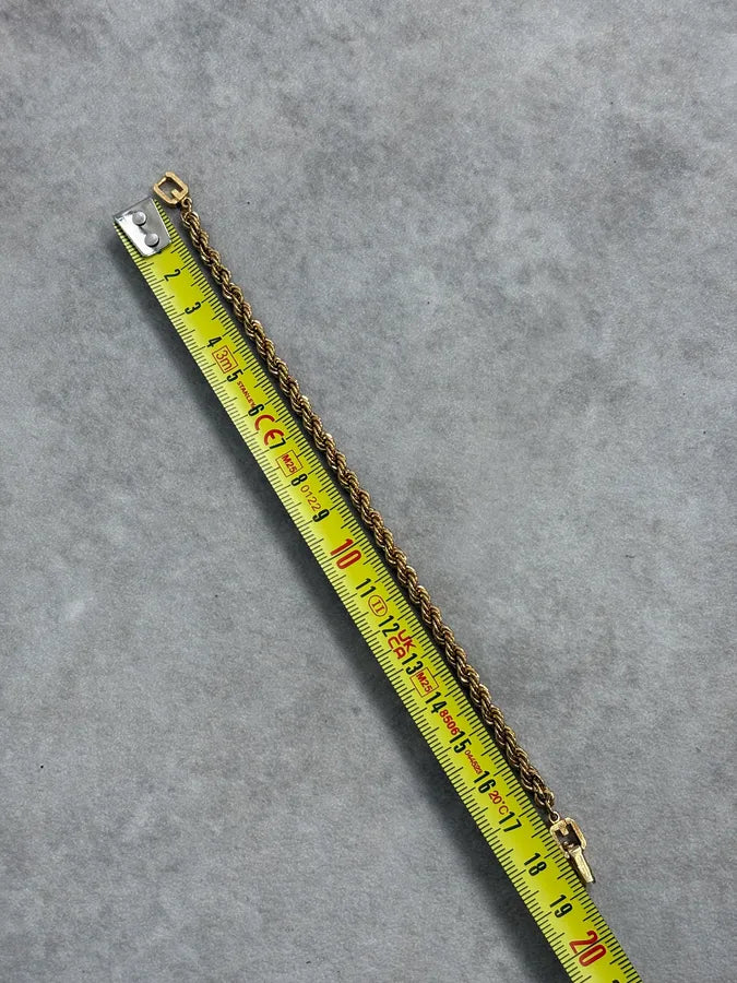 2000s Givenchy Guilded Rope Chain Logo Bracelet ffvTOhO 6