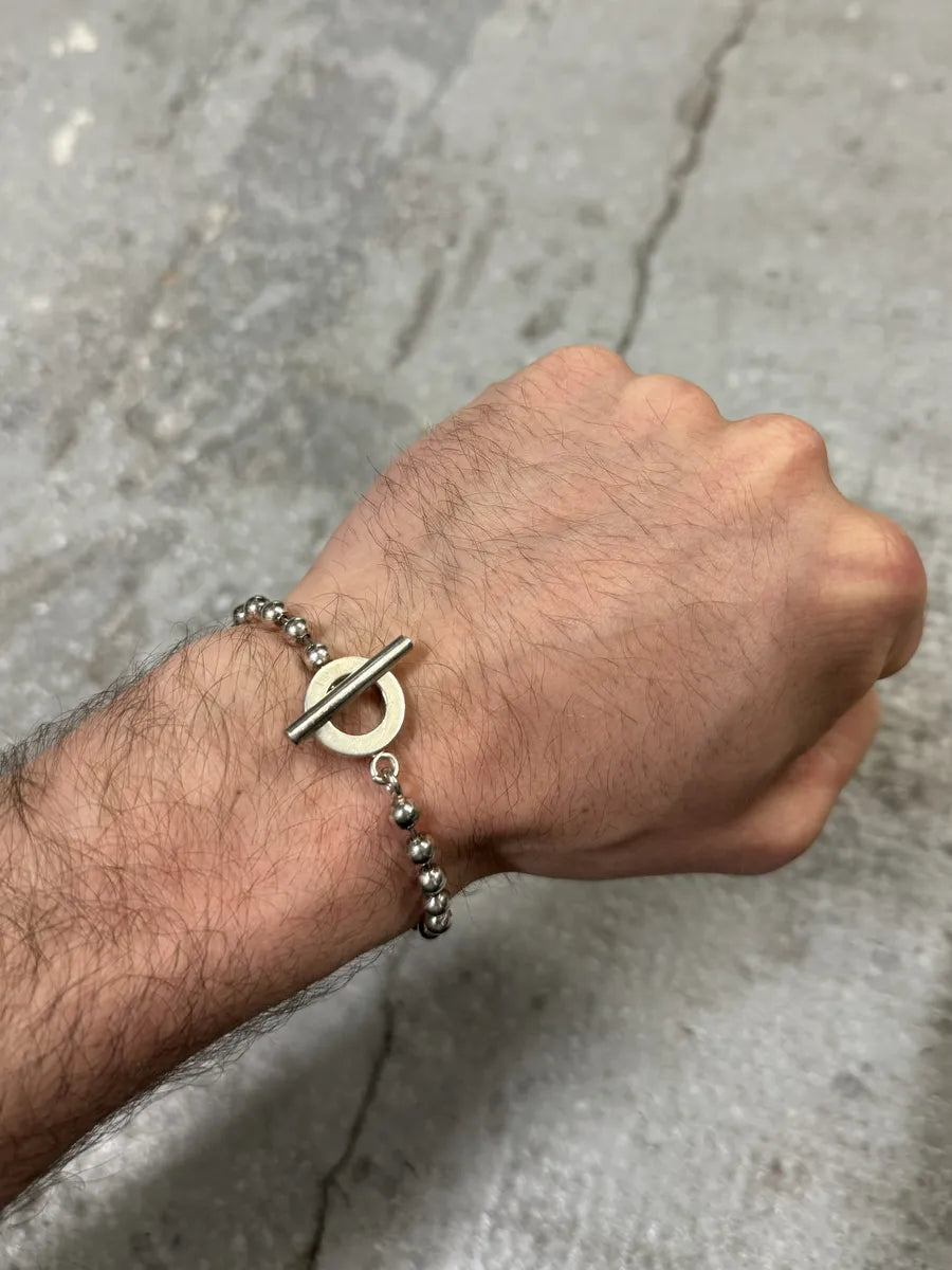 1990s Gucci Ball 925 Sterling Silver Bracelet FQUsceR 0