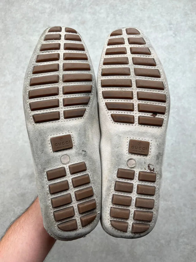 1990s Gucci Bamboo Suede Beige Loafers by Tom Ford JeBGYji 5