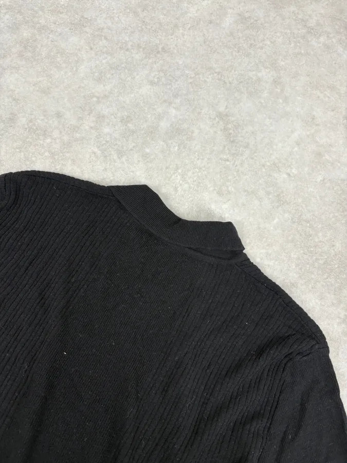 1990s Gucci Black Wool Classy Polo Longsleeves fvnmrKt 5