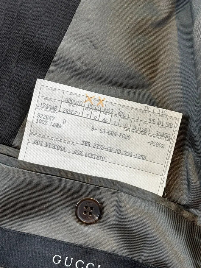 1990s Gucci Dark Grey Tailored Blazer Jacket by Tom Ford yNXKgVF 11