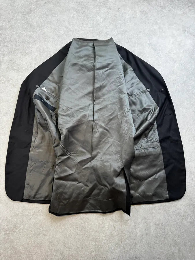1990s Gucci Dark Grey Tailored Blazer Jacket by Tom Ford yNXKgVF 6