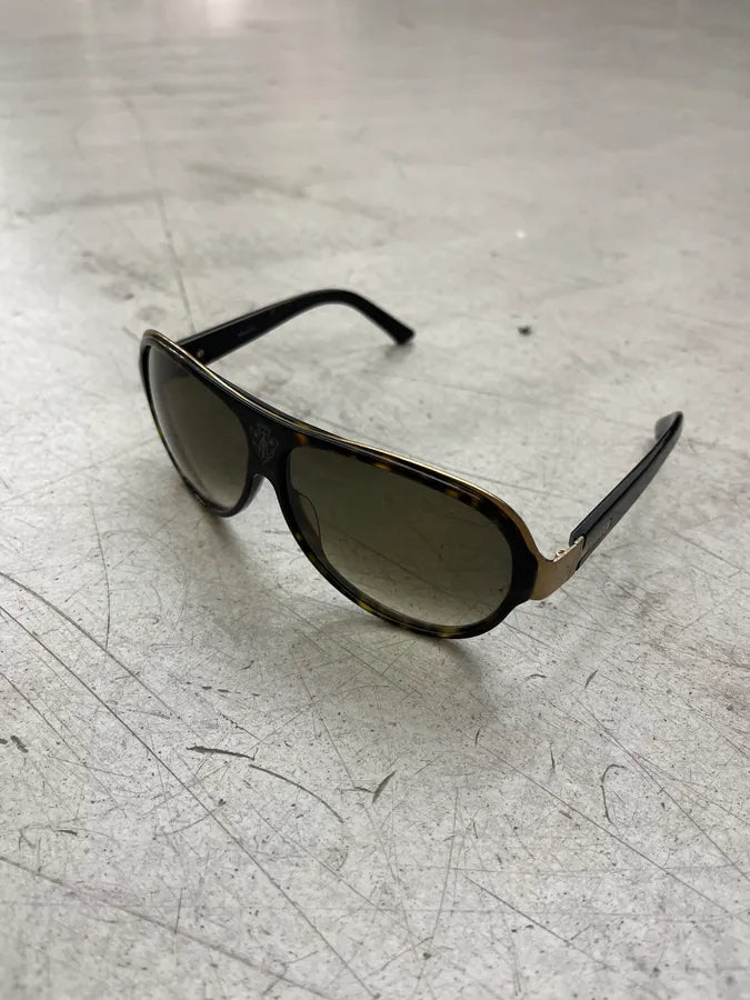 SS2008 Gucci Brown Acetate Gradient Lens Aviator Sunglasses eTWcdae 6