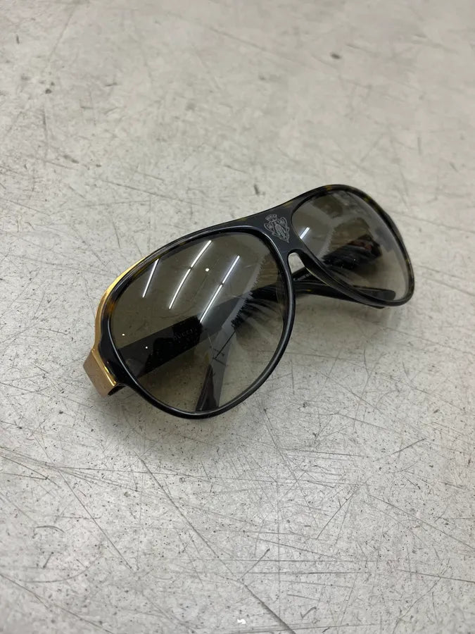 SS2008 Gucci Brown Acetate Gradient Lens Aviator Sunglasses eTWcdae 5
