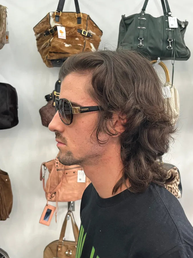 SS2008 Gucci Brown Acetate Gradient Lens Aviator Sunglasses eTWcdae 2