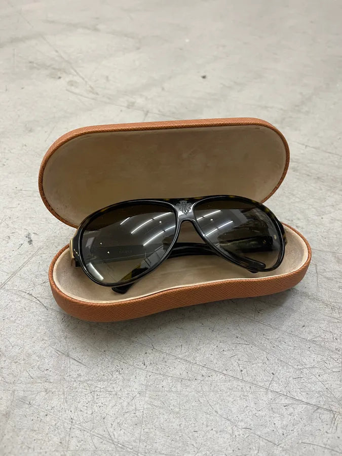 SS2008 Gucci Brown Acetate Gradient Lens Aviator Sunglasses eTWcdae 4