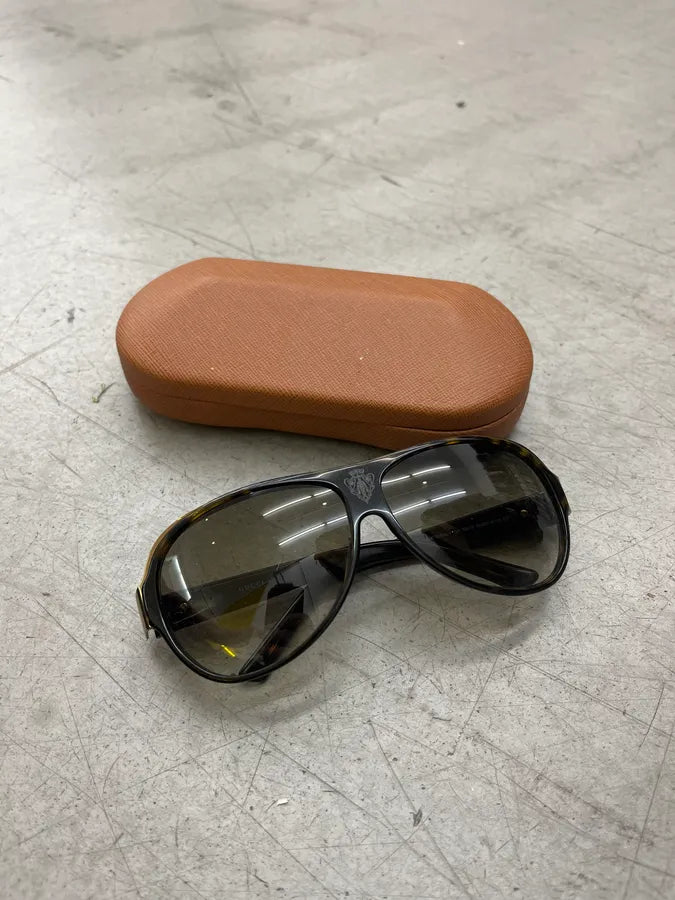 SS2008 Gucci Brown Acetate Gradient Lens Aviator Sunglasses eTWcdae 0