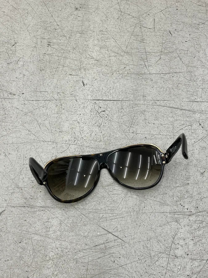 SS2008 Gucci Brown Acetate Gradient Lens Aviator Sunglasses eTWcdae 9
