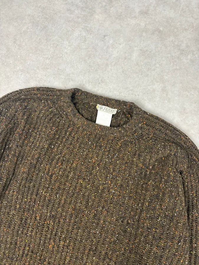 1990s Gucci Brown Italian Wool Premium Sweater KMIgBPD 3