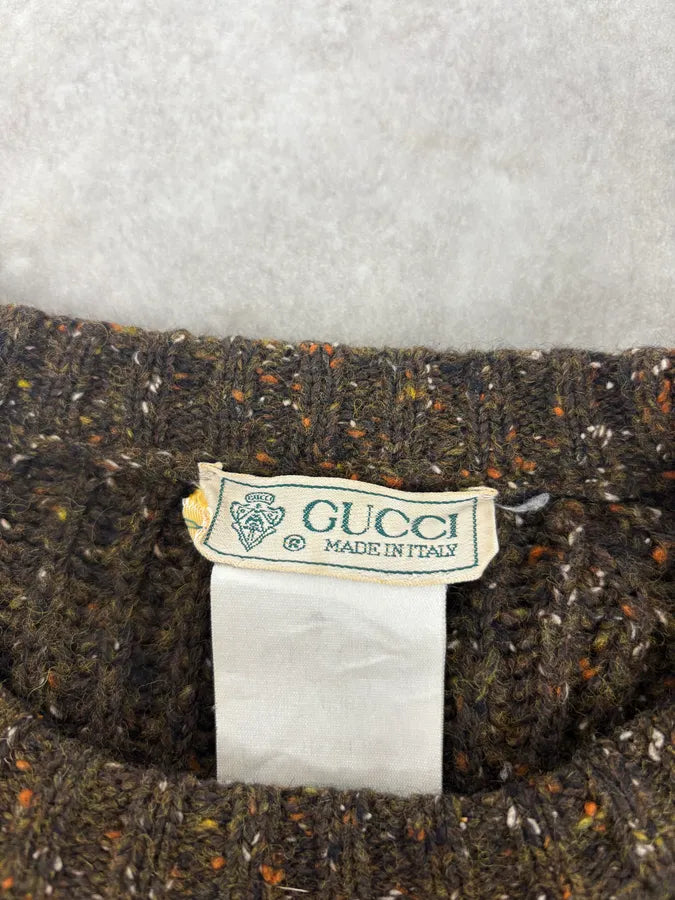 1990s Gucci Brown Italian Wool Premium Sweater KMIgBPD 4