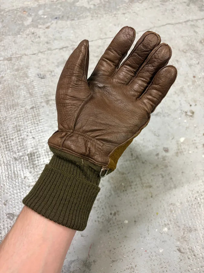 1990s Gucci Brown Leather 2-in-1 Mitten Gloves HkIebez 3