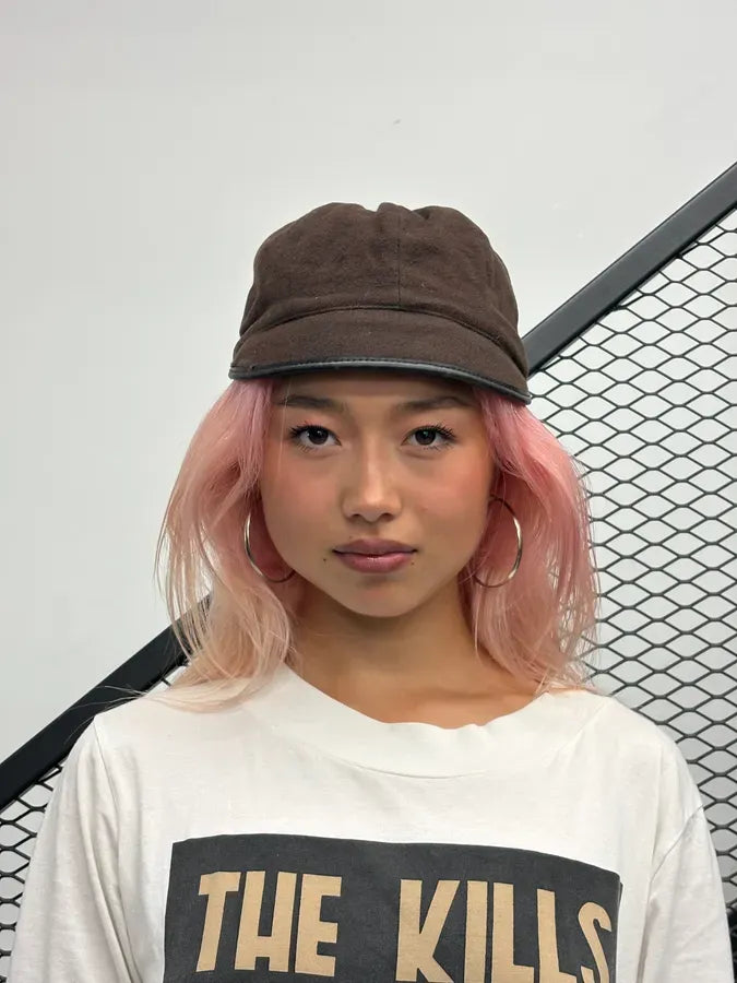 1990s Gucci Brown Wool Leather-Trim Bucket Hat by Tom Ford EwQRaIv 0
