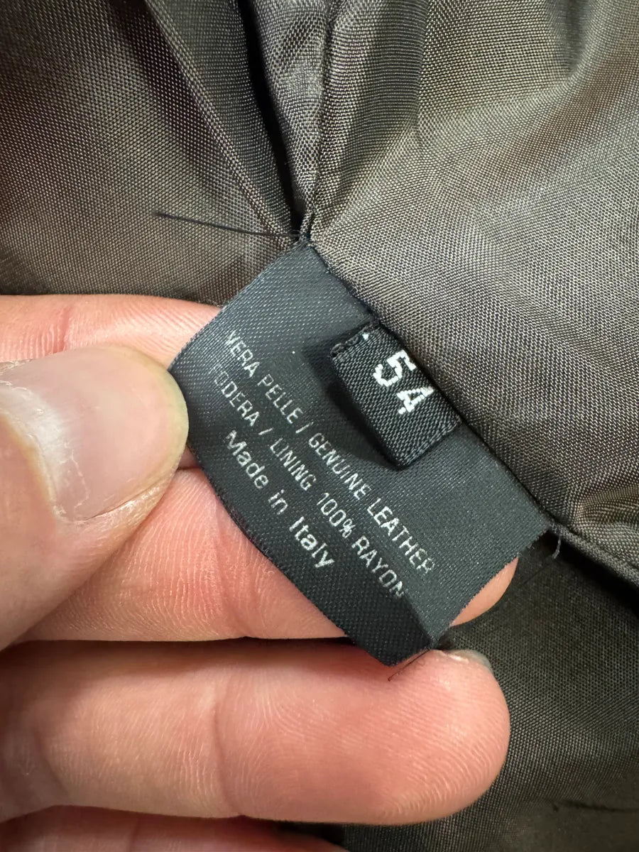 1990s Gucci Buttoned Brown Leather Jacket (L) 9