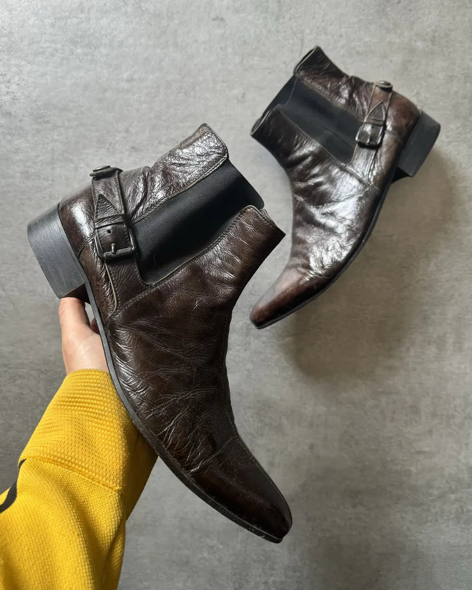 1990s Gucci by Tom Ford Leather Biker Boots (null) 0