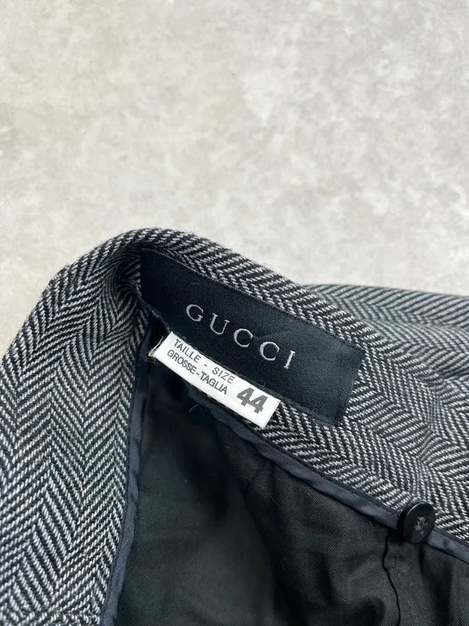 1990s Gucci Classy Grey Wool Pants by Tom Ford TUAtgfk 10