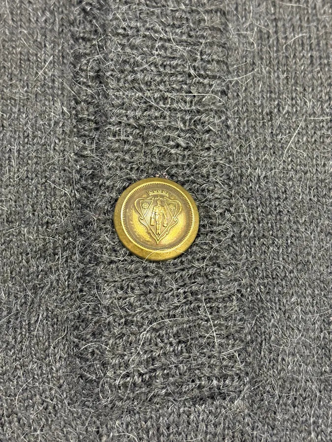 1990s Gucci Navy Asymmetrical Wool Buttoned Sweater by Tom Ford vhfLUUc 6