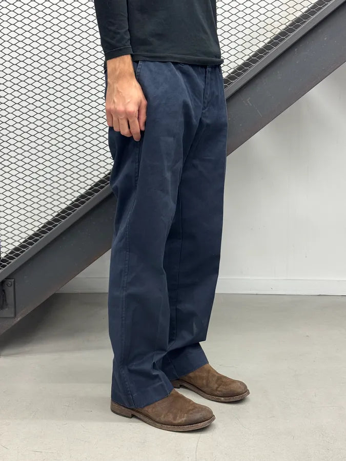 1990s Gucci Navy Cotton Chino Pants by Tom Ford IRXKGJZ 1