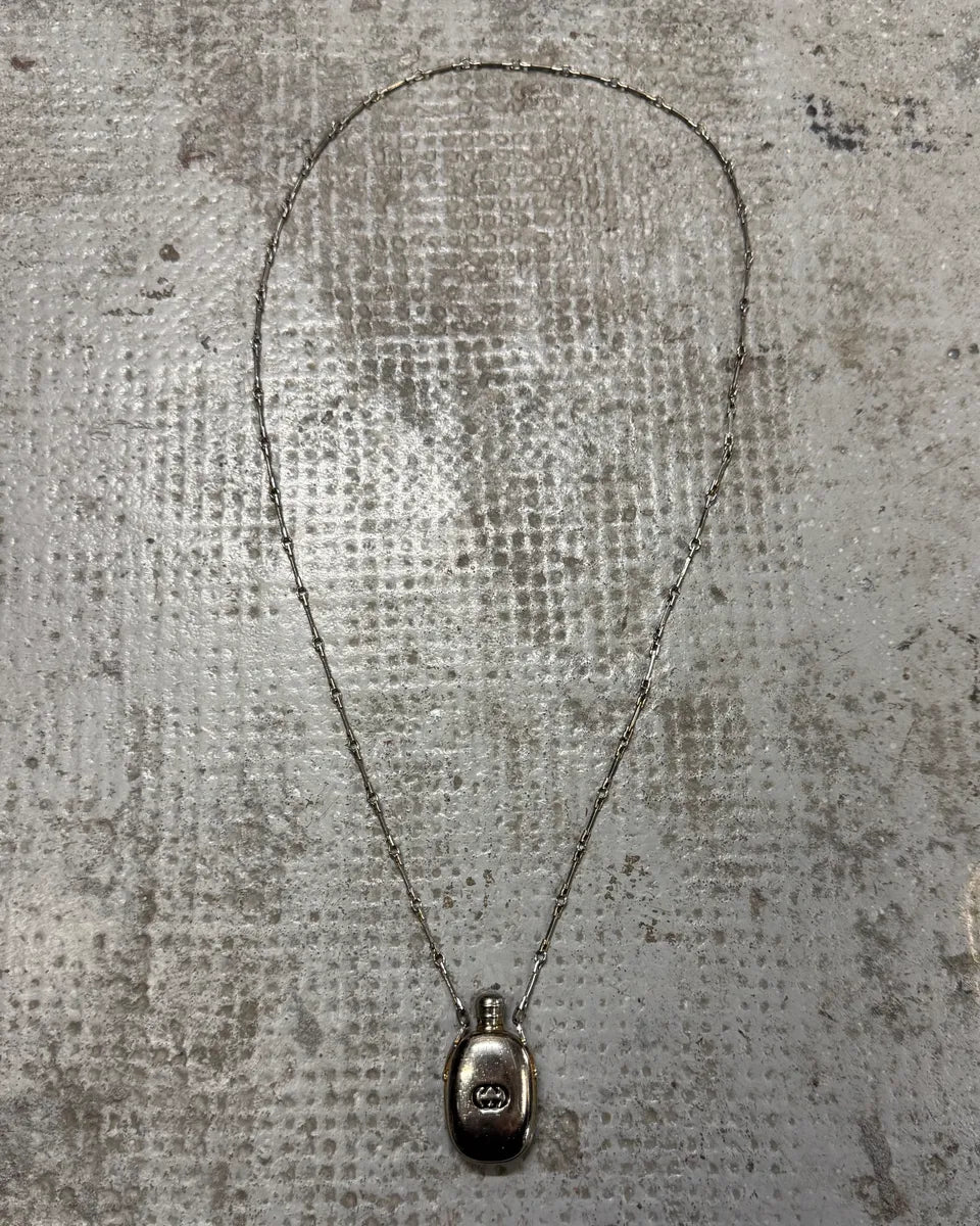 1990s Gucci Perfume Bottle Silver Necklace (OS) TLcpJKz 0