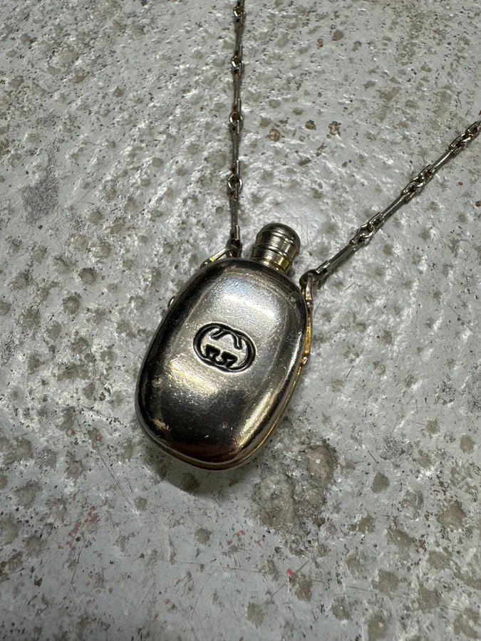 1990s Gucci Perfume Bottle Silver Necklace (OS) TLcpJKz 1