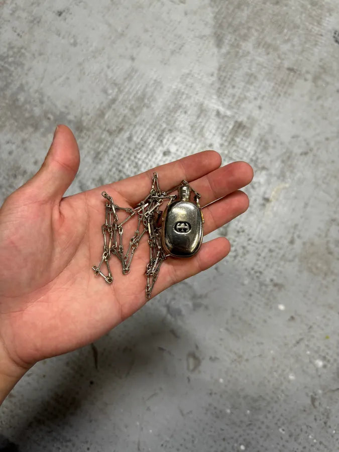 1990s Gucci Perfume Bottle Silver Necklace (OS) TLcpJKz 2