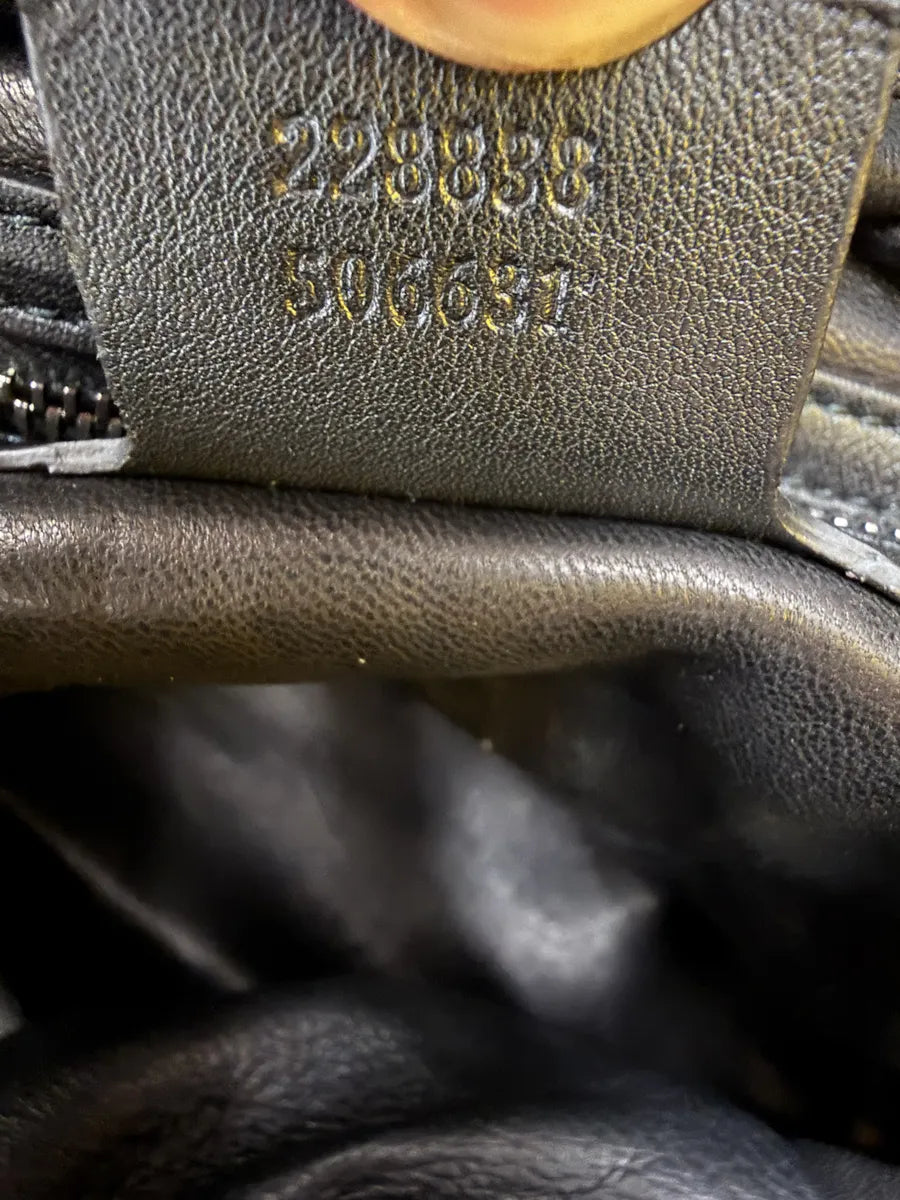 1990s Gucci Python Leather Dark Navy Galaxy Bag by Tom Ford sZIpnse 7