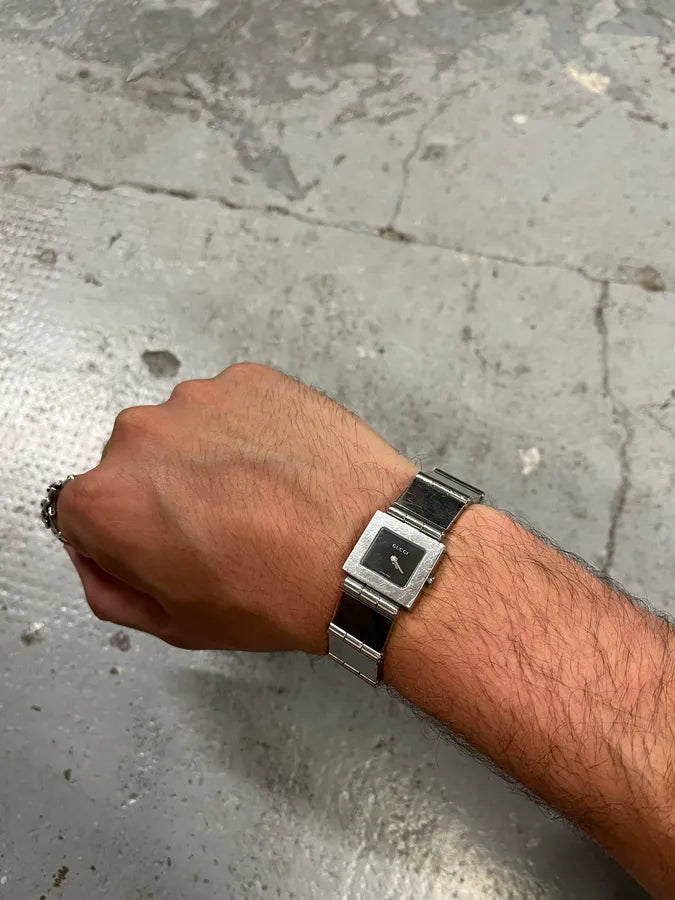 1990s Gucci Tom Ford Squared Silver Watch (OS) IbcBruq 0